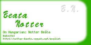 beata notter business card